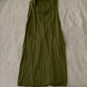 Olive green Lululemon tie back tank